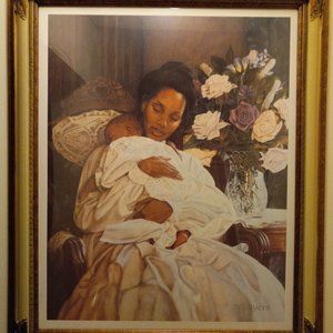 MELINDA BYERS AFRICAN AMERICAN BLACK MOTHER AND CHILD WALL ART